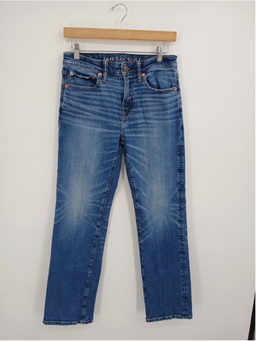 American Eagle 2022 Air Flex Plus Straight Leg Blue Jeans 28 Inseam 30